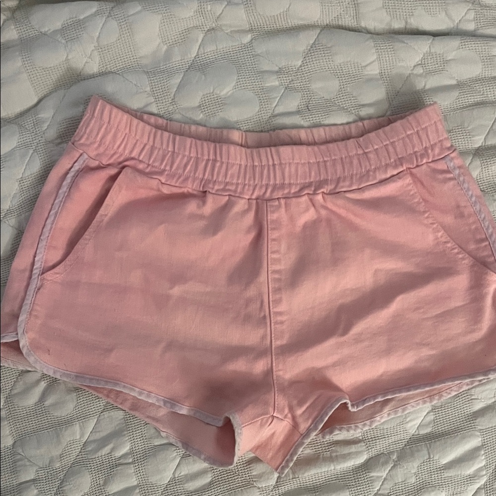 Harmony In Nature Light Pink Athletic Shorts